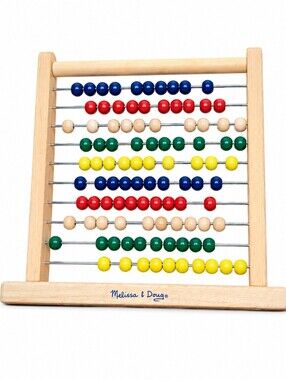 Melissa & Doug Wooden Abacus Counting Frame Educational Math Learning Toy Montes